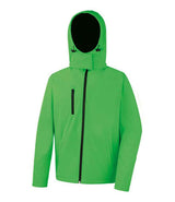 Result Core Hooded Soft Shell Jacket | Vivid Green/Black thumbnail 2