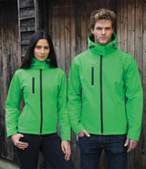 Result Core Hooded Soft Shell Jacket | Vivid Green/Black thumbnail 1