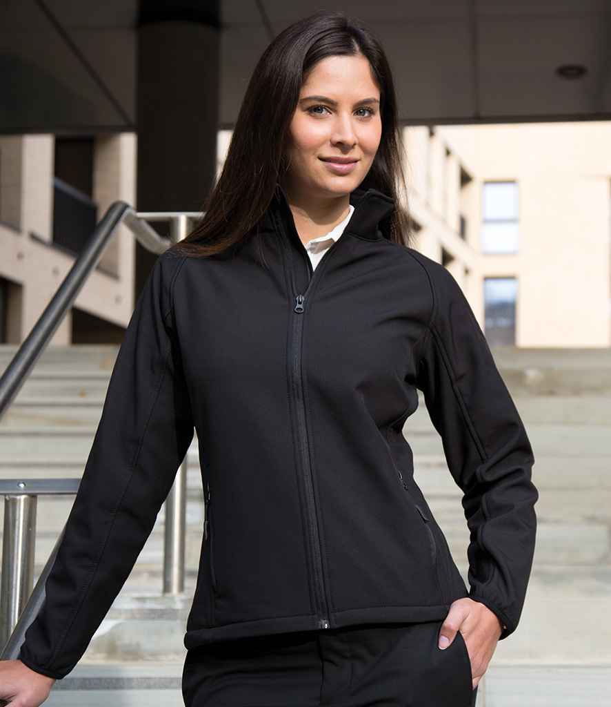 Result Core Ladies Printable Soft Shell Jacket | Black/Black