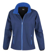 Result Core Ladies Printable Soft Shell Jacket | Navy/Royal Blue thumbnail 2