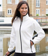 Result Core Ladies Printable Soft Shell Jacket | White/Black thumbnail 1