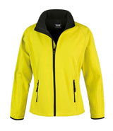 Result Core Ladies Printable Soft Shell Jacket | Yellow/Black thumbnail 2