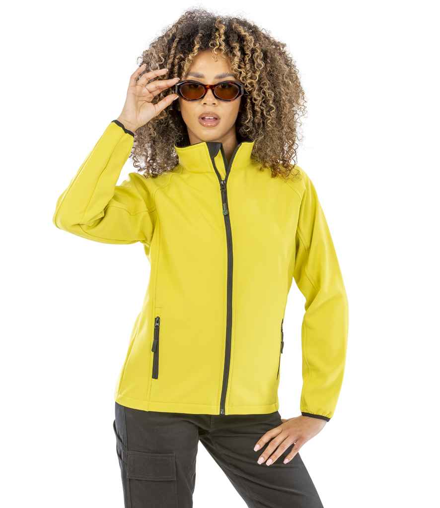 Result Core Ladies Printable Soft Shell Jacket | Yellow/Black