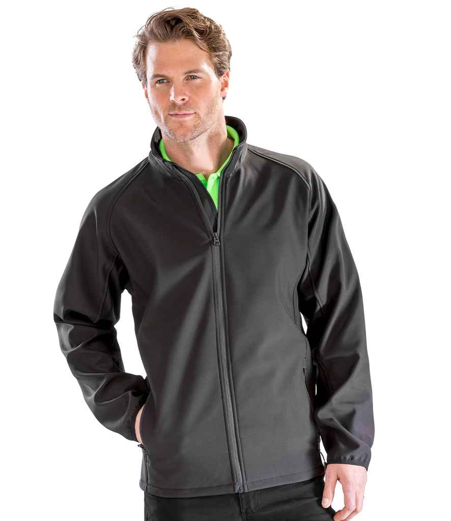 Result Core Printable Soft Shell Jacket | Black/Black