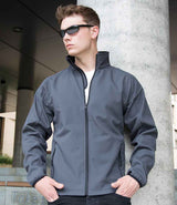 Result Core Printable Soft Shell Jacket | Charcoal/Black thumbnail 1