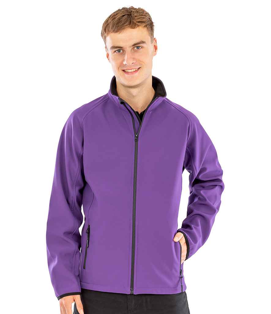 Result Core Printable Soft Shell Jacket | Purple/Black
