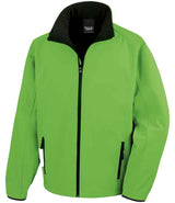 Result Core Printable Soft Shell Jacket | Vivid Green/Black thumbnail 1