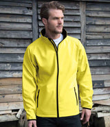 Result Core Printable Soft Shell Jacket | Yellow/Black thumbnail 1