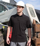 Result Work-Guard Apex Pocket Piqué Polo Shirt | Black thumbnail 1