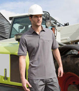 Result Work-Guard Apex Pocket Piqué Polo Shirt | Workguard Grey thumbnail 1