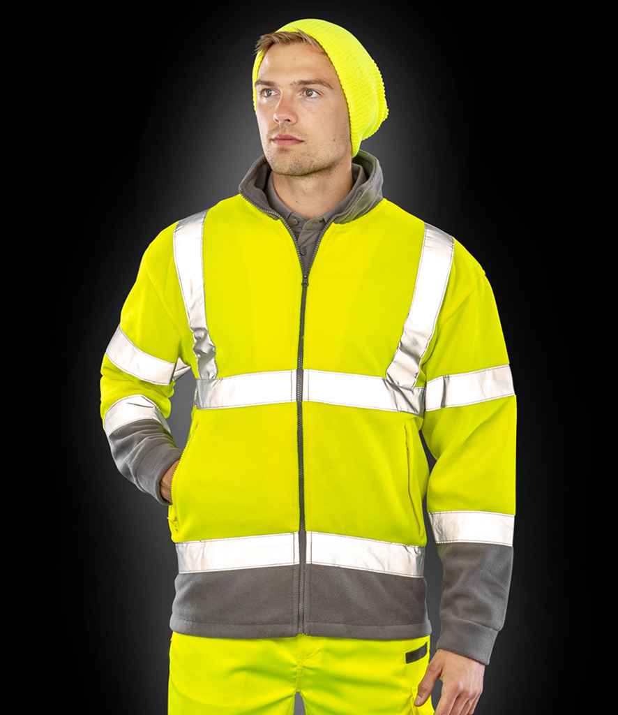 Result Safe-Guard Hi-Vis Micro Fleece Jacket | Fluorescent Yellow