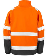 Result Safe-Guard Printable Safety Soft Shell Jacket | Fluorescent Orange/Black thumbnail 3