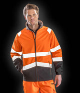 Result Safe-Guard Printable Safety Soft Shell Jacket | Fluorescent Orange/Black thumbnail 1