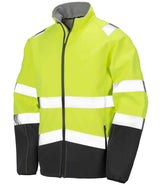 Result Safe-Guard Printable Safety Soft Shell Jacket | Fluorescent Yellow/Black thumbnail 2