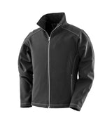Result Work-Guard Ladies Treble Stitch Soft Shell Jacket | Black thumbnail 3