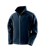 Result Work-Guard Ladies Treble Stitch Soft Shell Jacket | Navy thumbnail 1