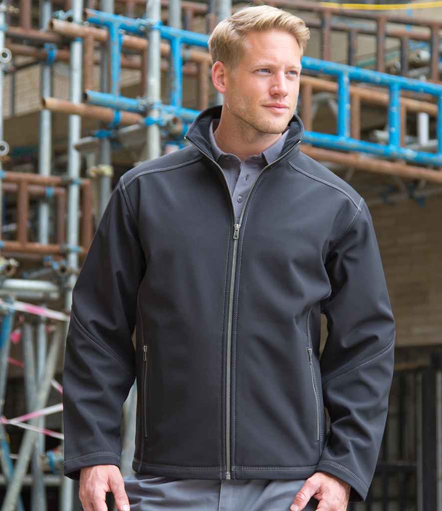 Result Work-Guard Treble Stitch Soft Shell Jacket | Black
