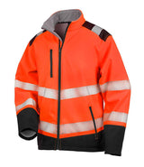 Result Safe-Guard Printable Ripstop Safety Soft Shell Jacket | Fluorescent Orange/Black thumbnail 3