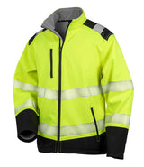 Result Safe-Guard Printable Ripstop Safety Soft Shell Jacket | Fluorescent Yellow/Black thumbnail 2