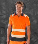 Result Recycled Safety Polo Shirt | Fluorescent Orange thumbnail 1