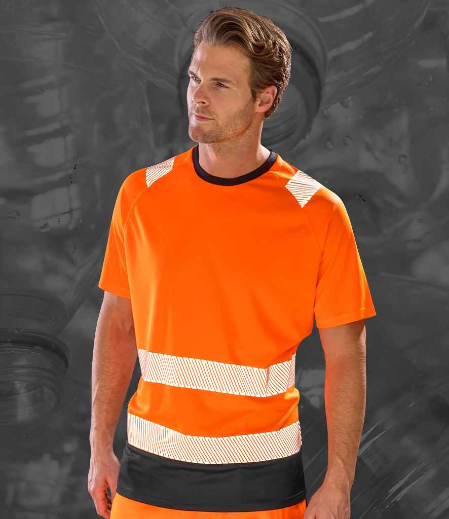Result Recycled Safety T-Shirt | Fluorescent Orange
