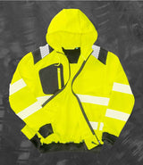 Result Recycled Safety Zip Hoodie | Fluorescent Yellow thumbnail 4