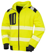 Result Recycled Safety Zip Hoodie | Fluorescent Yellow thumbnail 2