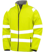Result Recycled Printable Safety Soft Shell Jacket | Fluorescent Yellow thumbnail 1
