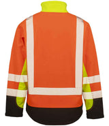 Result Recycled Three Layer Printable 3-Tone Safety Soft Shell Jacket | Fluorescent Yellow/Orange/Black thumbnail 3