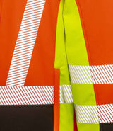 Result Recycled Three Layer Printable 3-Tone Safety Soft Shell Jacket | Fluorescent Yellow/Orange/Black thumbnail 4