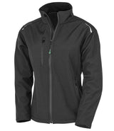 Result Recycled Ladies Three Layer Printable Soft Shell Jacket | Black thumbnail 3