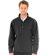 Result Recycled Three Layer Printable Soft Shell Jacket | Black thumbnail 1
