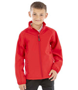 Result Recycled Kids Two Layer Printable Soft Shell Jacket | Red thumbnail 1