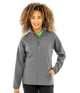 Result Recycled Ladies Printable Soft Shell Jacket | Workguard Grey thumbnail 1