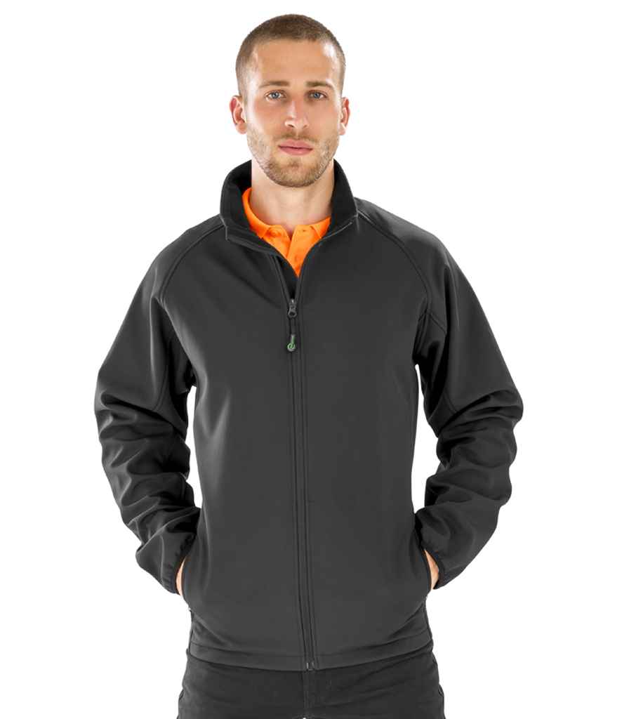 Result Recycled Printable Soft Shell Jacket | Black