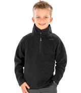 Result Recycled Kids Zip Neck Micro Fleece | Black thumbnail 1