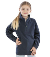 Result Recycled Kids Zip Neck Micro Fleece | Navy thumbnail 1