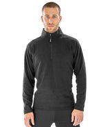 Result Recycled Zip Neck Micro Fleece | Black thumbnail 1