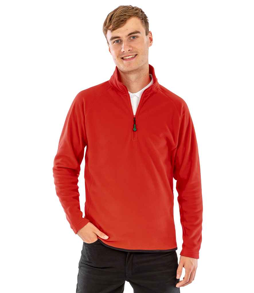Result Recycled Zip Neck Micro Fleece | Red
