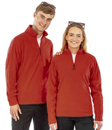 Result Recycled Zip Neck Micro Fleece | Red thumbnail 2