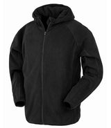 Result Recycled Hooded Micro Fleece Jacket | Black thumbnail 2