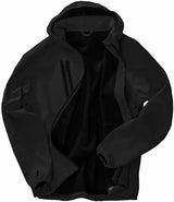 Result Recycled Three Layer Printable Hooded Soft Shell Jacket | Black/Black thumbnail 5