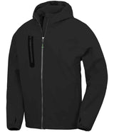 Result Recycled Three Layer Printable Hooded Soft Shell Jacket | Black/Black thumbnail 3