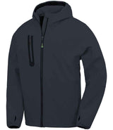Result Recycled Three Layer Printable Hooded Soft Shell Jacket | Navy/Navy thumbnail 2