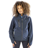 Result Recycled Three Layer Printable Hooded Soft Shell Jacket | Navy/Navy thumbnail 1