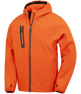 Result Recycled Three Layer Printable Hooded Soft Shell Jacket | Orange/Navy thumbnail 2