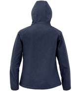 Result Recycled Ladies Three Layer Printable Hooded Soft Shell Jacket | Navy thumbnail 3