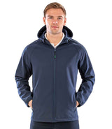 Result Recycled Three Layer Printable Hooded Soft Shell Jacket | Navy thumbnail 1