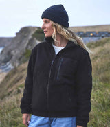 Ravine Unisex Full Zip Borg Fleece Jacket | Black thumbnail 3