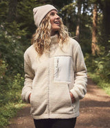 Ravine Unisex Full Zip Borg Fleece Jacket | Natural thumbnail 1